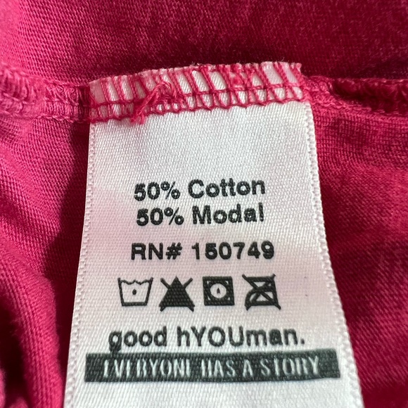 NWT Women’s Anthropologie good hYOUman Pink Ombré T-shirt, size Small - Picture 6 of 9